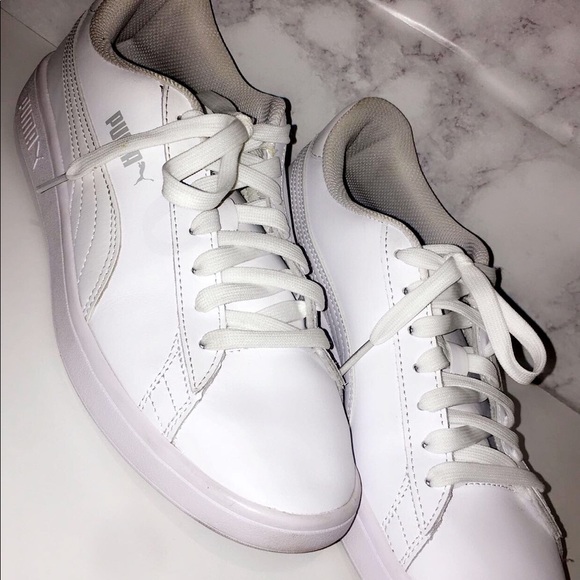 all white puma sneakers - Picture 4 of 6